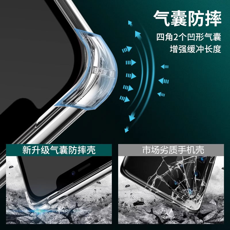 Mingshen redmi note9pro üçün uyğundur hər şey daxil hava yastığı düşməyə qarşı cib telefonu qutusu silikon amortizatorlu düşmə əleyhinə redmi qoruyucu örtük note9 tam şəffaf və sadə 4G ultra nazik yumşaq qabıq 5g mobil telefon qutusu n yeni p