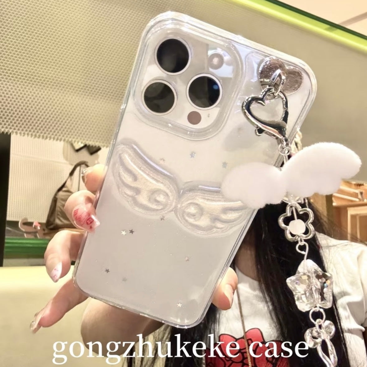 Yapon və Koreya Epoksi üçölçülü parıldayan qanadlar iPhone 17 16promax mobil telefon qutusu iPhone15 yeni 14PRO Apple 13 12mini yumşaq qabıq 11pro düşməyə qarşı qoruyucu örtük XS hər şey daxil
