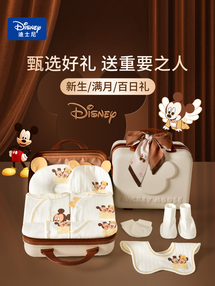 Disney körpə hədiyyə dəsti, yeni doğulmuş körpə üçün geyimlər, körpənin dolunay bayramı hədiyyəsi, yüksək səviyyəli körpə ləvazimatları