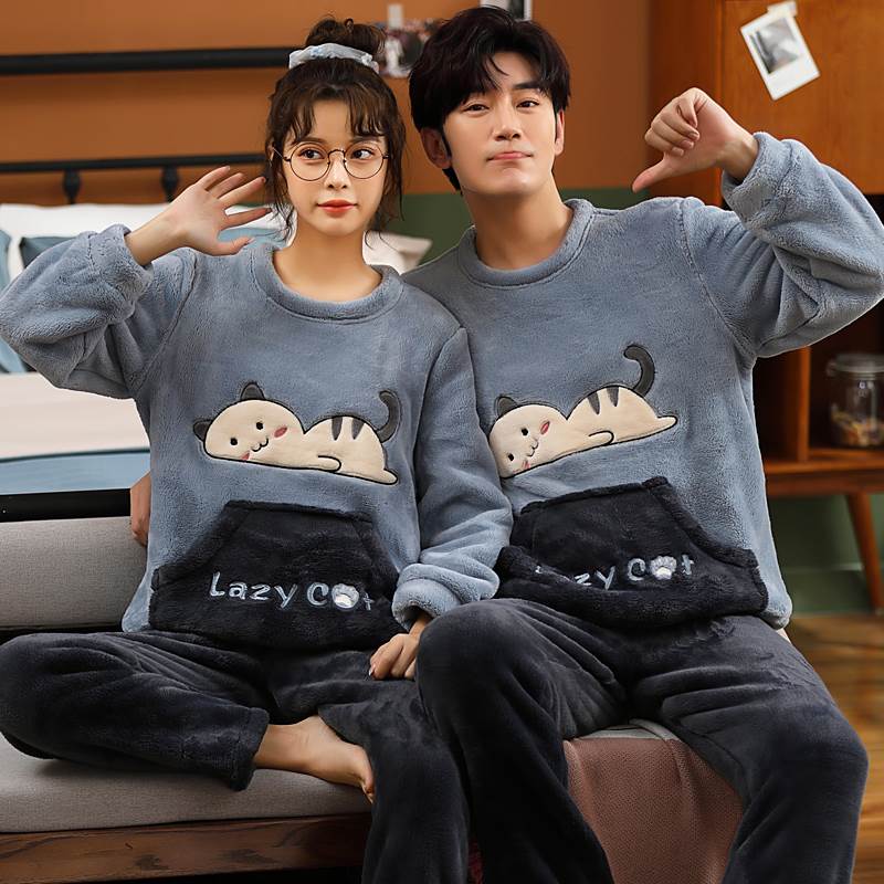 cütlük pijama dəsti qış qadın kişilər pijama ev geyimləri pijama