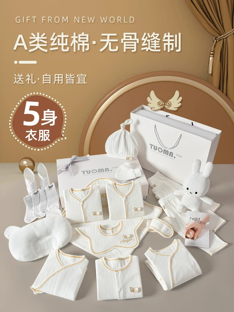 Körpə geyimləri, yeni doğulmuş körpələr üçün hədiyyə qutusu, təmiz pambıq dəsti, yeni doğulmuş körpələr üçün hədiyyələrin tam kolleksiyası, dolunay şənliyi və daha çox şey.