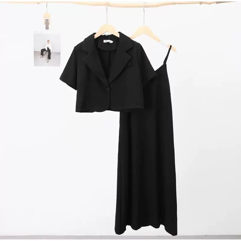 Ofis Qadın Geyimləri 2024 Qısa Qollu Blazerlər İncə Qollu