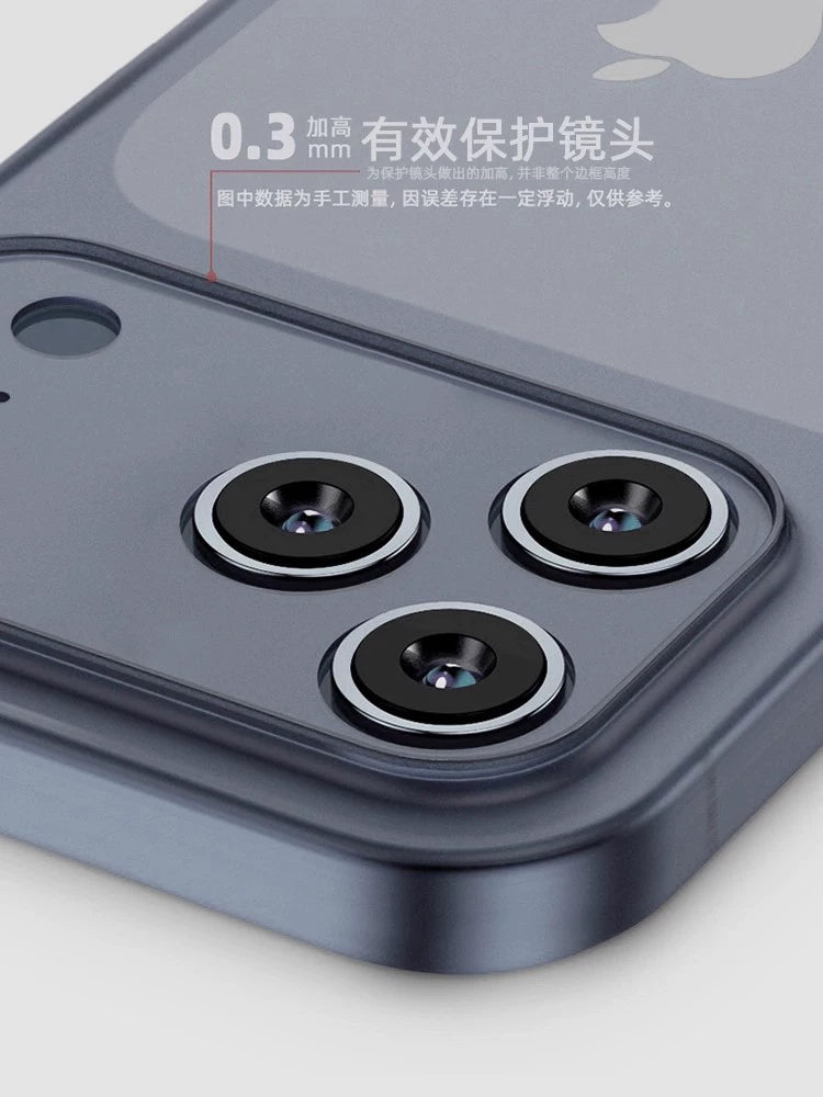 Apple 17pro max üçün uyğundur ultra nazik cib telefonu qabı iphone16pro şəffaf buzlu 15 cib telefonu qutusu 12 yeni stil 13 düşməyə qarşı bərk rəng 14 çılpaq metal hiss olunan yüksək səviyyəli silikon qara kişi sərt çantası
