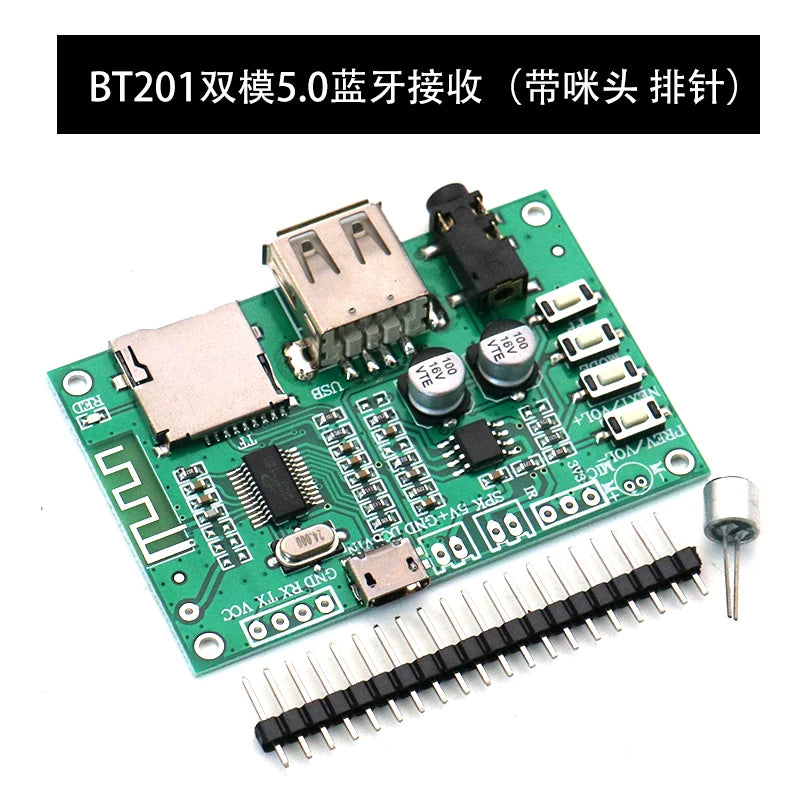 BT201 ikili rejim 5.0 Bluetooth qəbuledici modul itkisiz səs gücləndirici lövhəsi avtomobil dinamiki DIY qulaqlıq TF kartı U disk