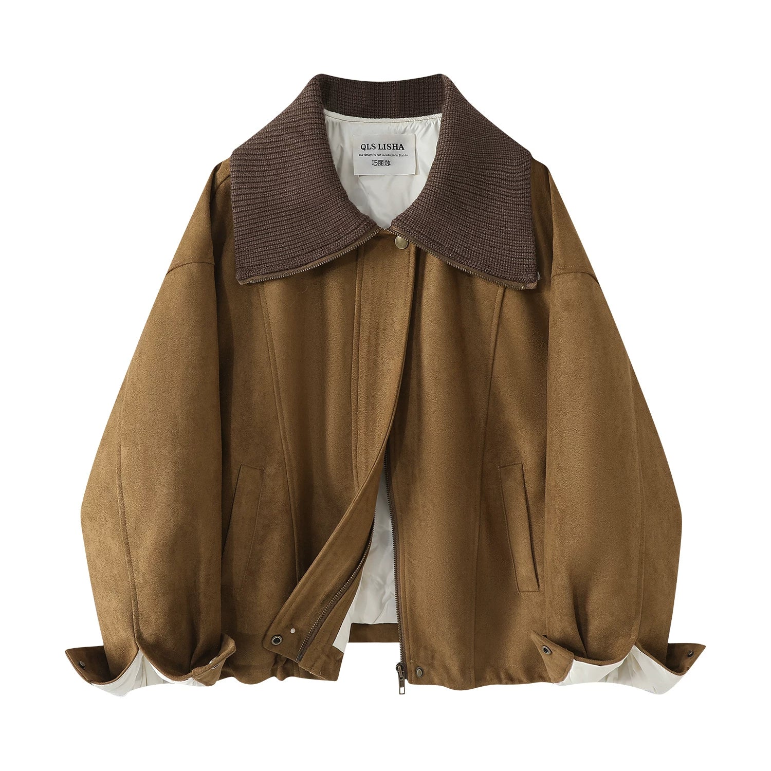 Cholisa-dan çox şirin qış paltosu, yüngül aşağı gödəkçə, qadın toxunma yamaq dizaynı, qalın və isti top