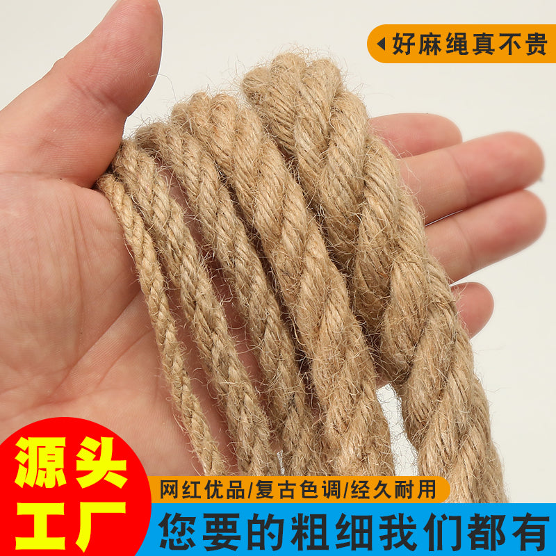 Çətənə ipi ip bağlayıcı ip dekorativ xətt diy nazik qalın pişik əl ilə toxunmuş çətənə sapı rəngli material uşaq bağçası kiçik
