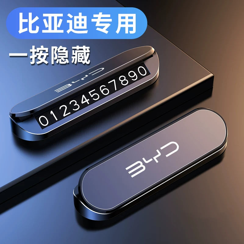 BYD, Qağayı, Suiti, Delfin, Tang, Song, Yuan, Qin və Han sülalələri, müvəqqəti dayanacaq nömrə nişanları üçün tətbiq olunur