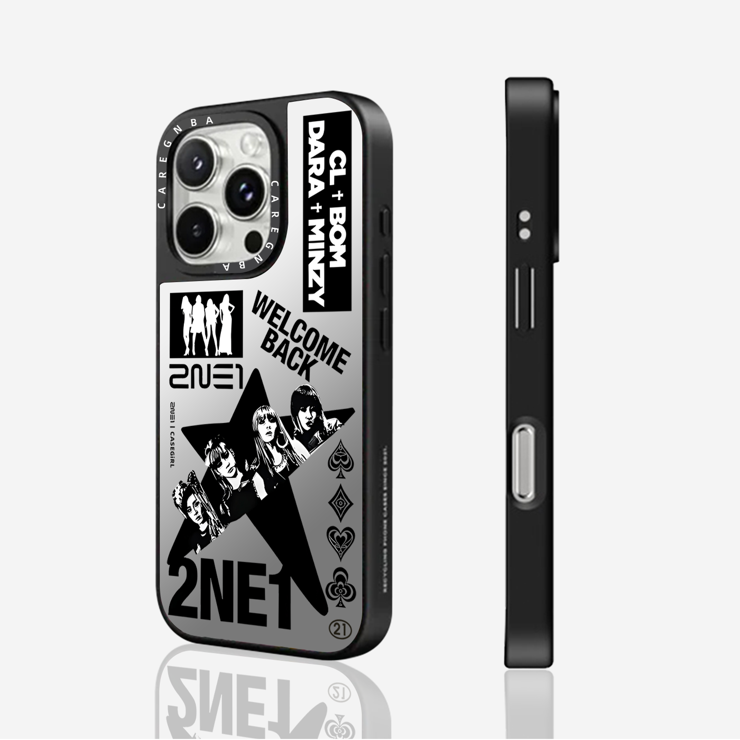 CAREGNBA kobrendli incəsənət yüksək səviyyəli Crow Heart Cross Apple 17ProMax cib telefonu üçün korpus iPhone16pro maqnit 14plus güzgü 15 payız əleyhinə 12 internet məşhuru 11 moda 13