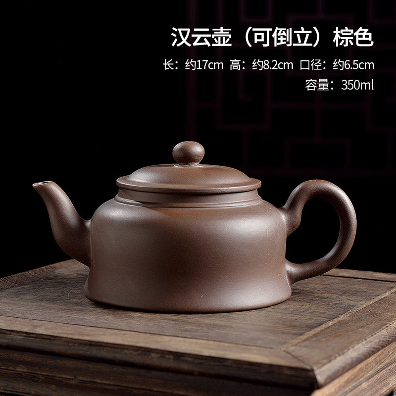 Yixing Böyük Tutumlu Bənövşəyi Gil Çaydanı Əl Çay dəmləmə Antik Pot Kung Fu Çay Dəsti Ev Ters Ola bilər