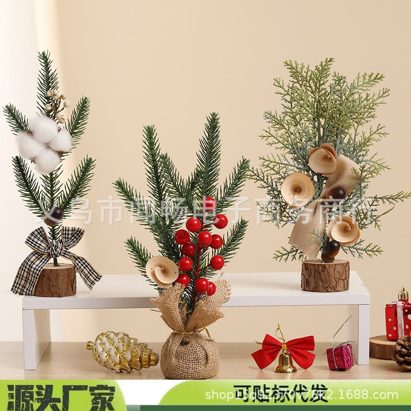 Christmas Home Decor: Mini Artificial Pine Needle Christmas Trees