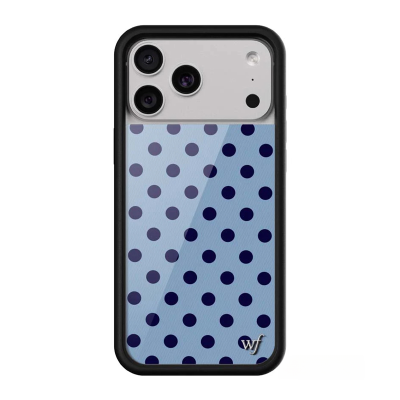 WF birgə qara/ağ/mavi/qırmızı/sarı/çəhrayı/qəhvəyi polka nöqtəli mobil telefon qutusu Apple 17Pro yeni iPhone16/15/14ProMax/Plus Avropa və Amerika 13 anti-düşmə mühafizəsi 12/hava üçün uyğundur