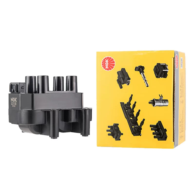 NGK ignition coil high voltage pack compatible with original equipment manufacturer (OEM) vehicles such as the Chevrolet Aveo, Malibu, Sail and Captiva.