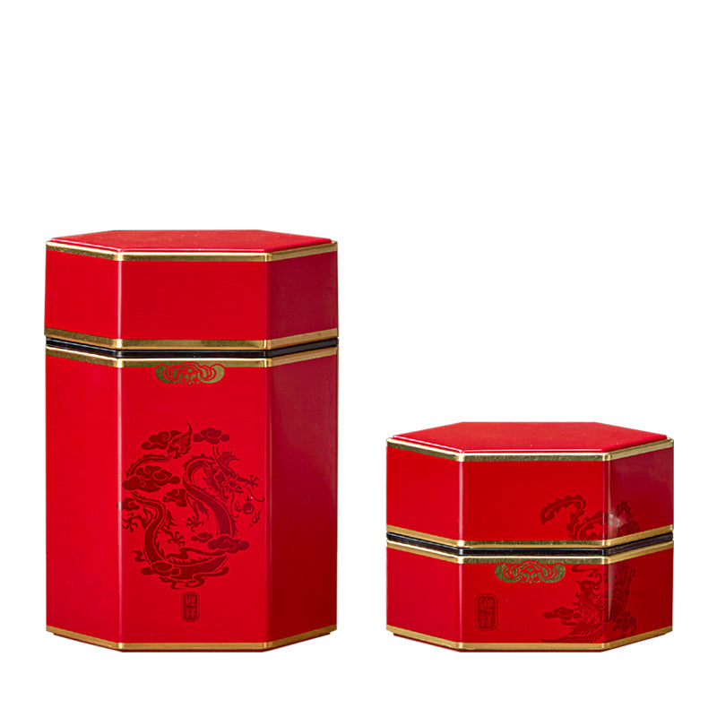 Yeni böyük və kiçik möhürlənmiş dəmir qutular qara çay yaşıl çay Longjing universal çay qutuları retro milli üslubda qablaşdırma qalay qutusu