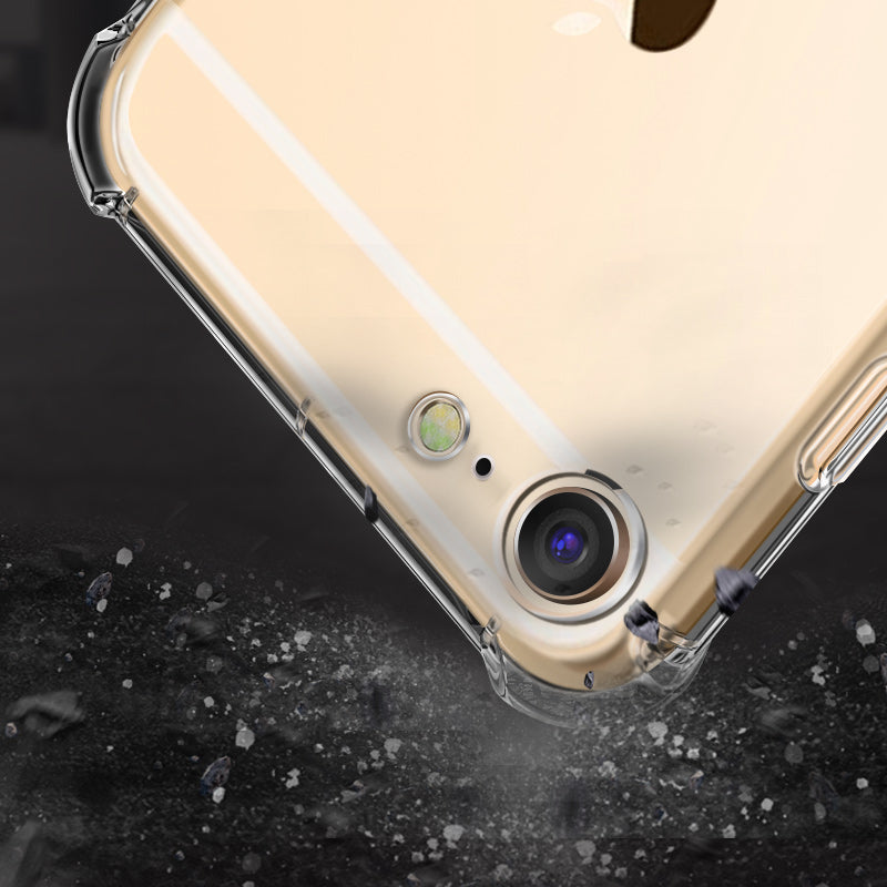 Apple 6splus mobil telefon qutusu 6s/7/8/plus şəffaf XR silikon iPhone6 qoruyucu 11 dəst 12 düşməyə qarşı 13 tam paket 14 ultra nazik 15 yumşaq x kişi PRO qadın se sadə xsmax yeni 16 model p