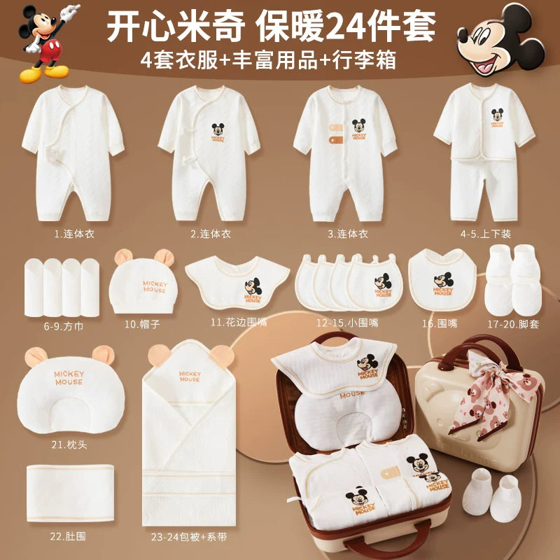 Disney Yenidoğulmuş Körpə Geyimləri Hədiyyə Dəsti - Yenidoğulmuşlar, Bir Aylıq Bayram və Yüksək Səviyyəli Hədiyyə üçün İdealdır