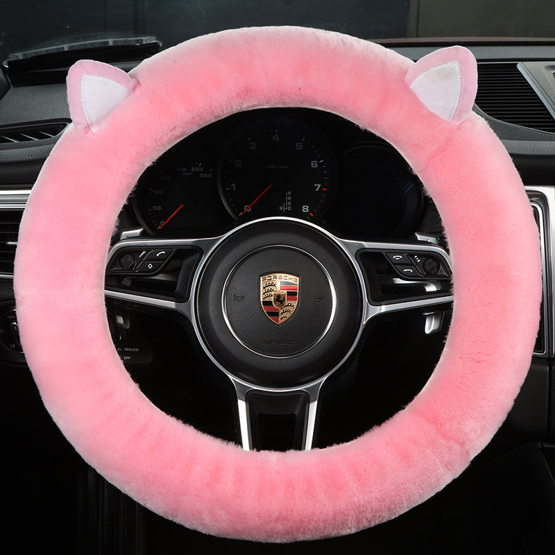 Avtomobil yun sükan örtüyü, qış Avstraliya yun cizgi filmi üslubunda, şirin və isti, universal.