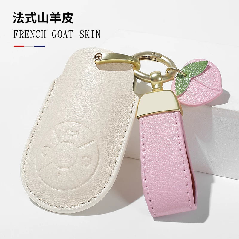 Euler Good Cat açar örtüyü, qadın Good Cat GT Lightning Cat orijinal dəri avtomobil açar örtüyü, balet pişik açar zəncirinə uyğundur