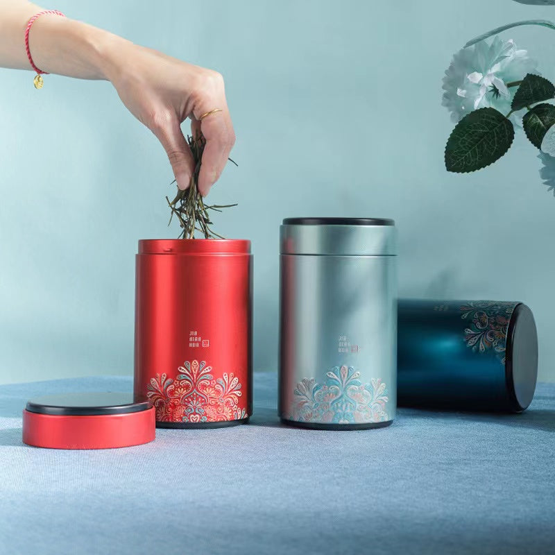 Çay qutuları dəmir qutular boş qutular ağ çay yaşıl çay qara çay Tieguanyin Longjing məişət bir-iki-iki-iki portativ möhürlənmiş qutular