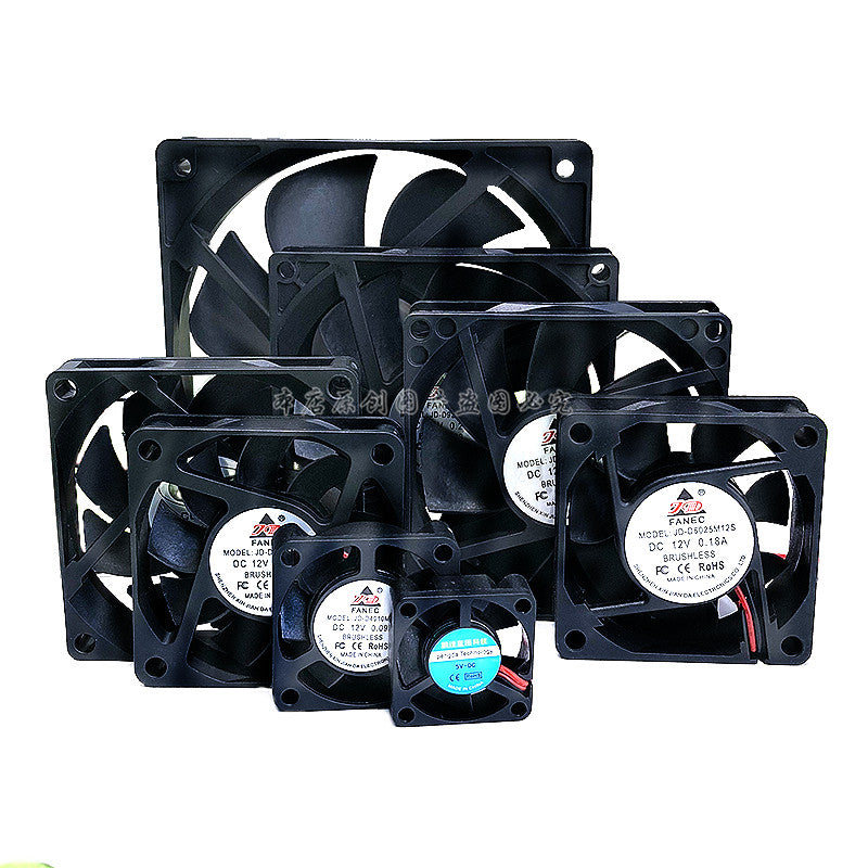 12V/5V kiçik soyuducu fan kompüter CPU soyutma soyutma ventilyatoru 200mA4cm5cm8cm9cm12cm