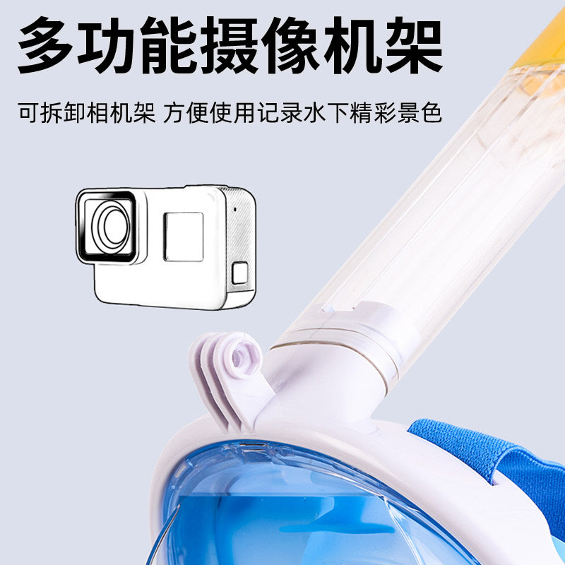 Böyüklər və uşaqlar üçün dalğıc maskası tam üz sualtı tam quru respirator güzgü nəfəs ala bilən snorkeling miyopi üzgüçülük avadanlığı