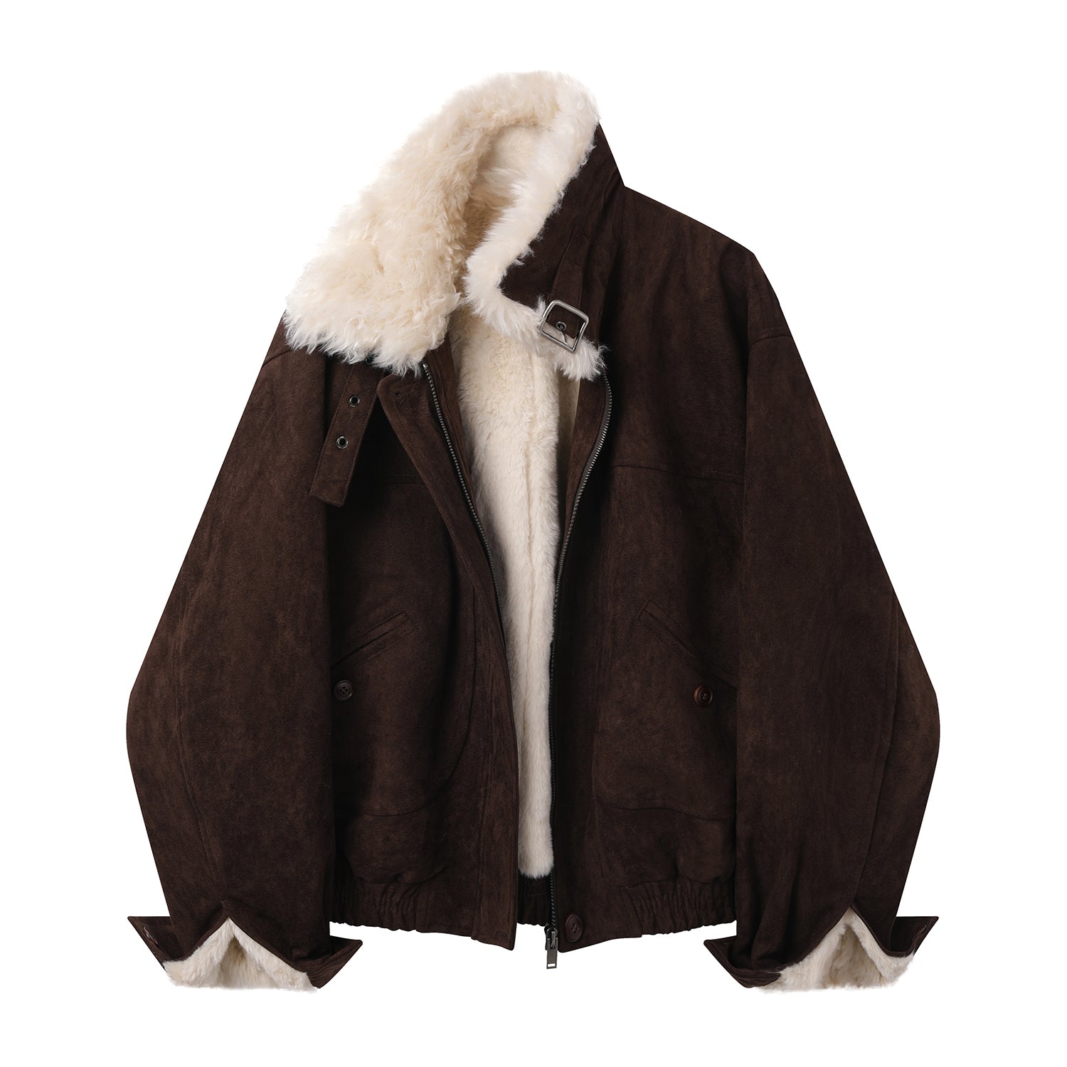 Cholisa-nın qadınlar üçün super şirin qış quzu yunundan qalın paltosu, 2025-ci ilin yeni modeli, bu ilin məşhur zamşa gödəkçəsi.