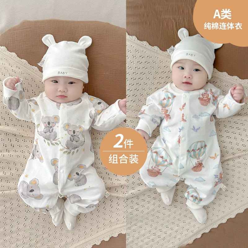 Payız, oğlan və qız uşaqları üçün körpə geyimləri, pijamalar, yeni doğulmuş körpələr üçün alt paltarları, yaz və payız üslubları, təmiz pambıq əsas təbəqə, erkən payız geyimləri