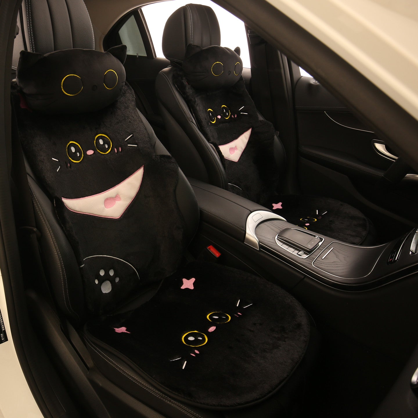 Peluş pişik avtomobil oturacağı yastığı, şirin cizgi filmi oturacaq yastığı, yüksək səviyyəli yeni oturacaq örtüyü, isti qadın oturacağı örtüyü, peluş oturacaq yastığı