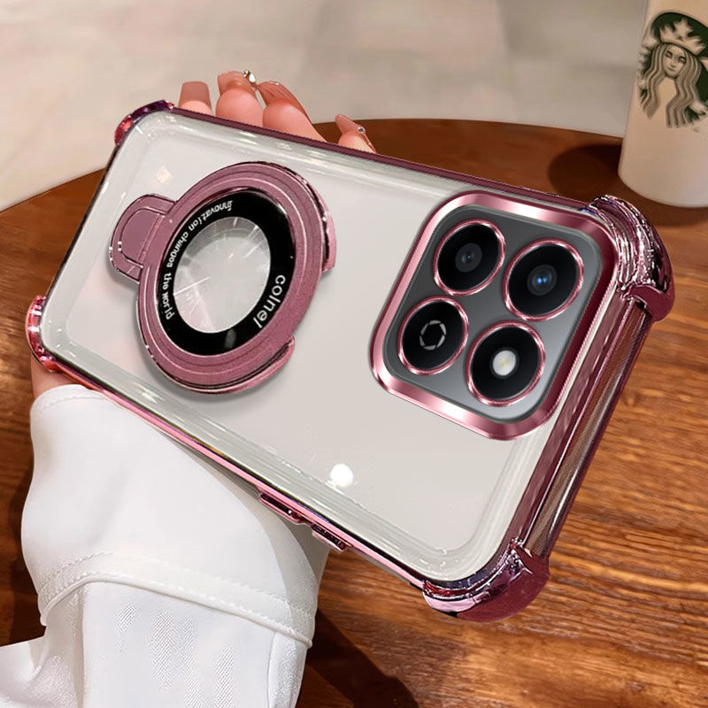 Honor 200 Smart external version phone case with lens protector, Honor 200 Smart protective case, ALT-NX1 soft case with airbag drop protection, Hong Kong style male and female case, full-coverage transparent shell is suitable.