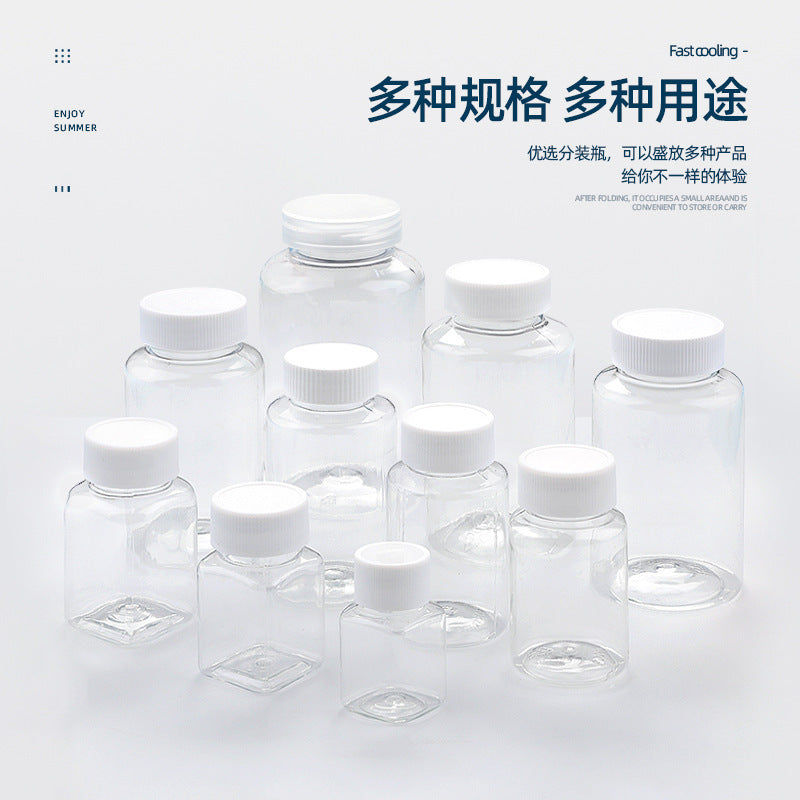 Kaseko pet reagent şüşəsi Daguang 28 kalibrli şəffaf plastik şüşə alt şüşə laboratoriya möhürlənmiş qalınlaşdırılmış elmi tədqiqat dərəcəli qəhvəyi kiçik boş şüşə 5ml 100/500ML kvadrat dəyirmi şüşə nümunə götürmə şüşəsi