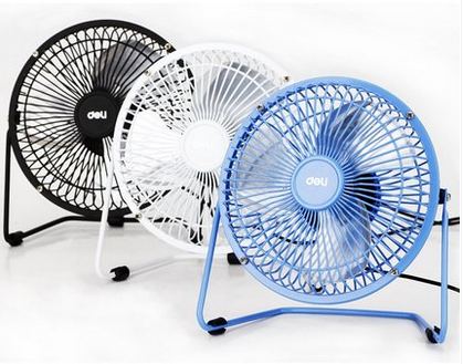Deli usb mini fan 3682/6/8 ventilyator 6 düymlük masa üstü masa klipi təkrar doldurula bilən əl qatlanan tələbə yataqxanası aşağı səs-küylü mini soyutma stolu şaquli notebook soyutma ventilyatoru