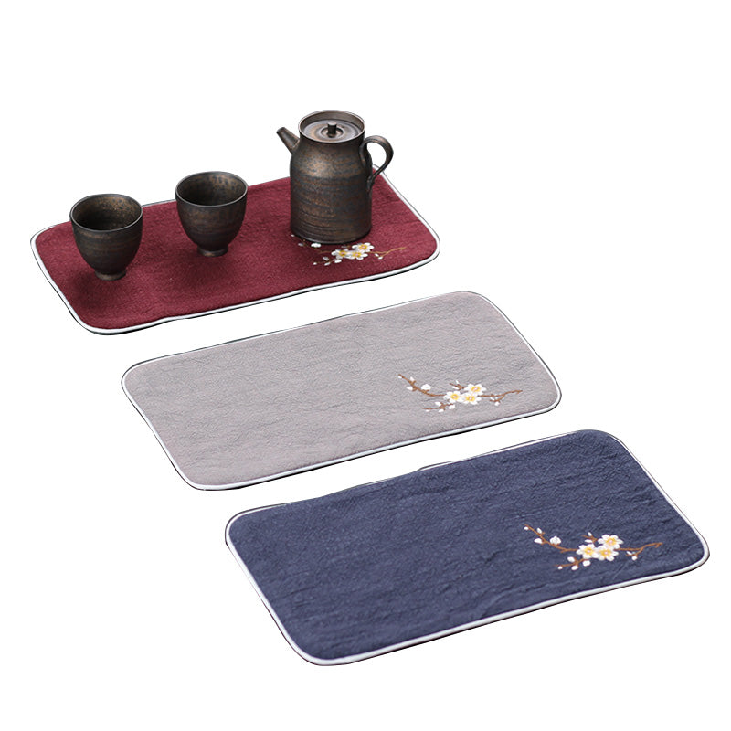 Dörd qat qalınlaşdırılmış iki tərəfli çay dəsmalı naxışlı retro kvadrat dəsmal sahil gəmisi kiçik masa bayrağı pambıq və kətan çay dəsmalı mat çay dəsmalı çay dəsmal parça sənəti