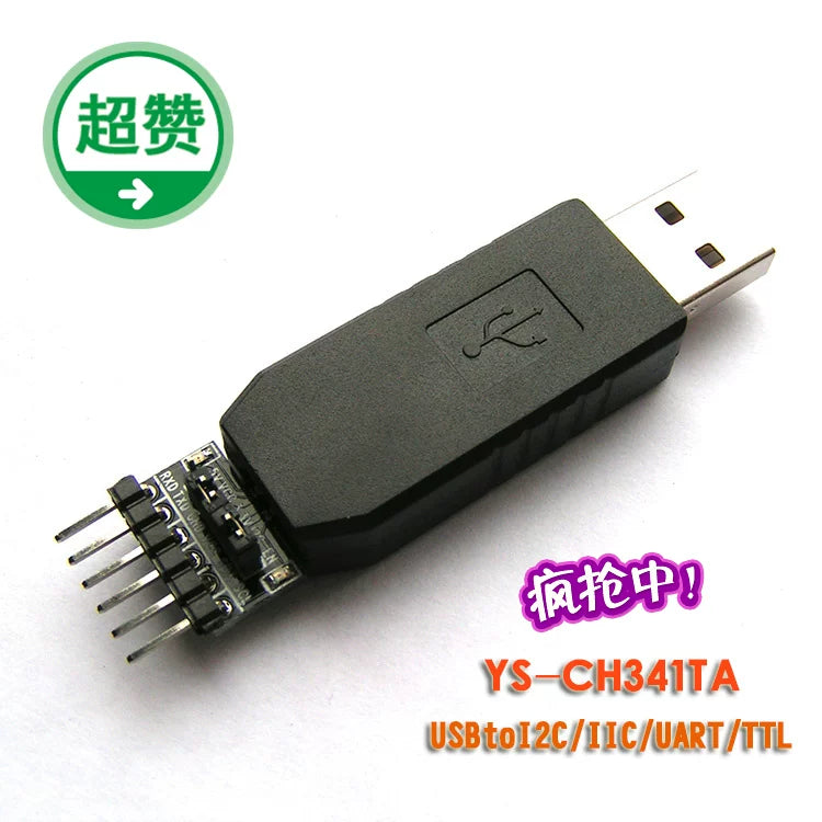 UsenDz@ YS-CH341TA USB-dən I2C-yə USB-dən UART-a USB-dən serial porta 5V 3.3V-ni dəstəkləyir