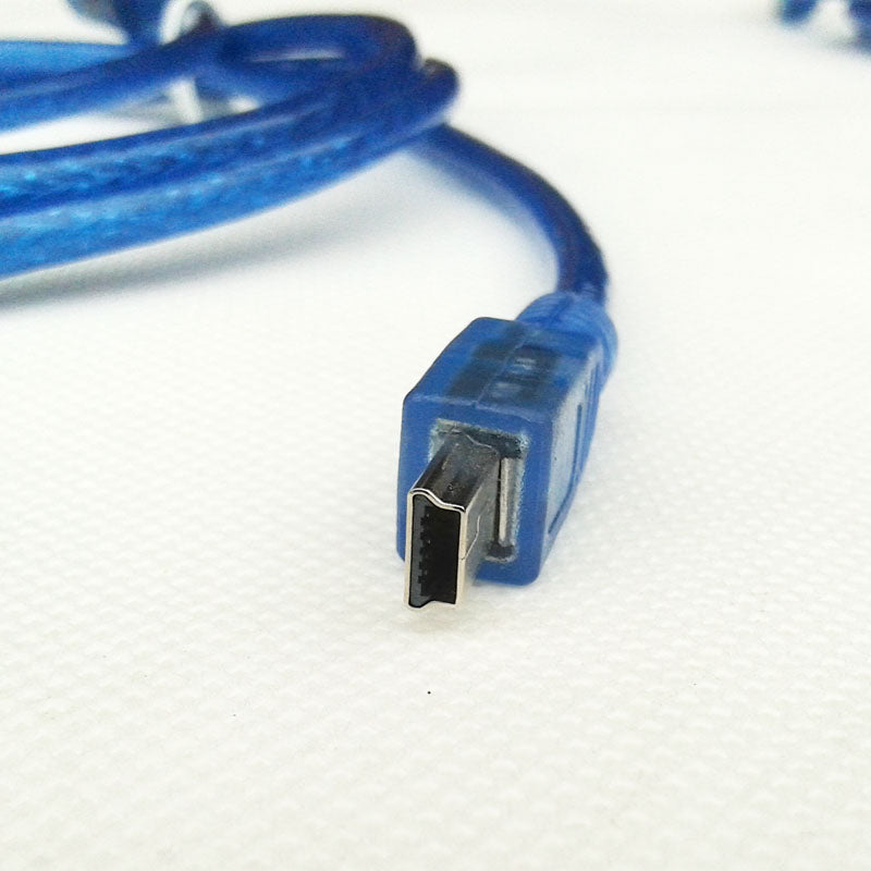 USB-dən Mini 5P pilləli şarj məlumat kabeli Kompüter MP3 MP4 universal 5 pinli T tipli interfeys kabeli