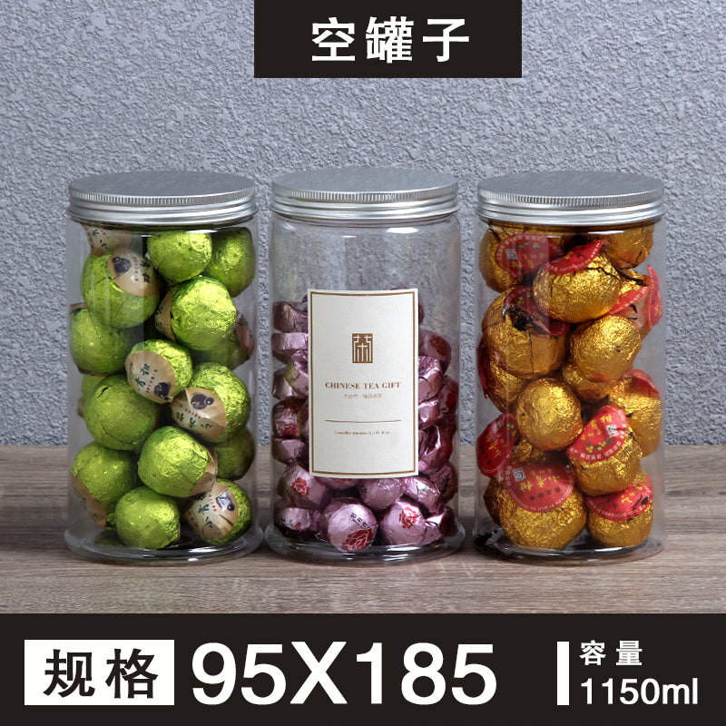 Universal kiçik yaşıl mandarin kağızı plastik şüşə mandarin çay şüşəsi çay qutusu çay qablaşdırma hədiyyə qutusu ekoloji təmiz kağız PET boş qutu