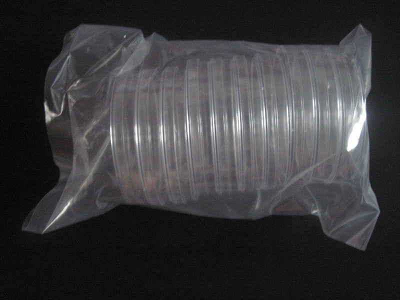 Petri qabı 90 mm plastik petri qabı 15 q/dəst qatılaşdırılmış EO sterilizə olunmuş 10 ədəd/çanta