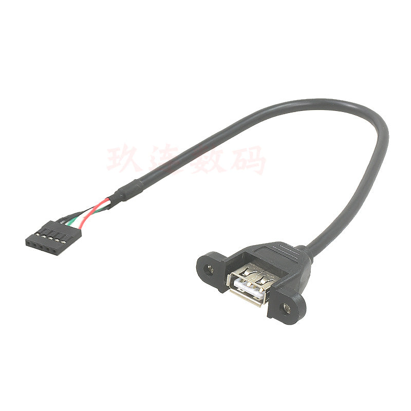 Ana plata 9-pin-USB2.0-a iki portlu vida deşikli anakart 9-pin-USB2.0 adapter kabeli mx1.25/ph2.0/xh2.54/Dupont 2.54 terminal kabel qoşulma kabeli