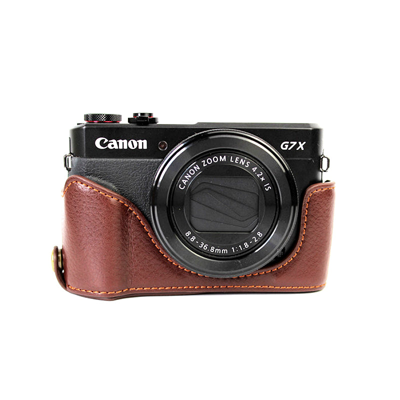 Canon G7XIII G5X2 kamera çantası yarım dəst G1X2 G7X2 G1X3 G7X3 baza dəri qutusu üçün uyğundur