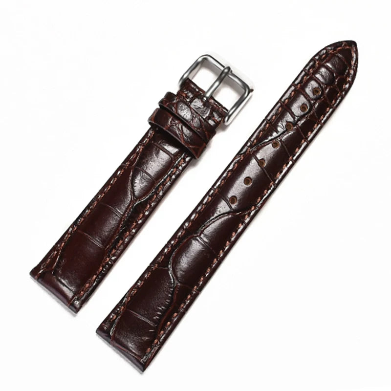 Armani AR0168 AR0169 dana dərisindən hazırlanmış saat qayışları, 22 mm, qara timsah naxışlı orijinal dəri.