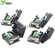 DB9 kişi və qadın lehimsiz serial kabel adapteri, qabıq 485 fişli rs232 COM adapter terminal bloku