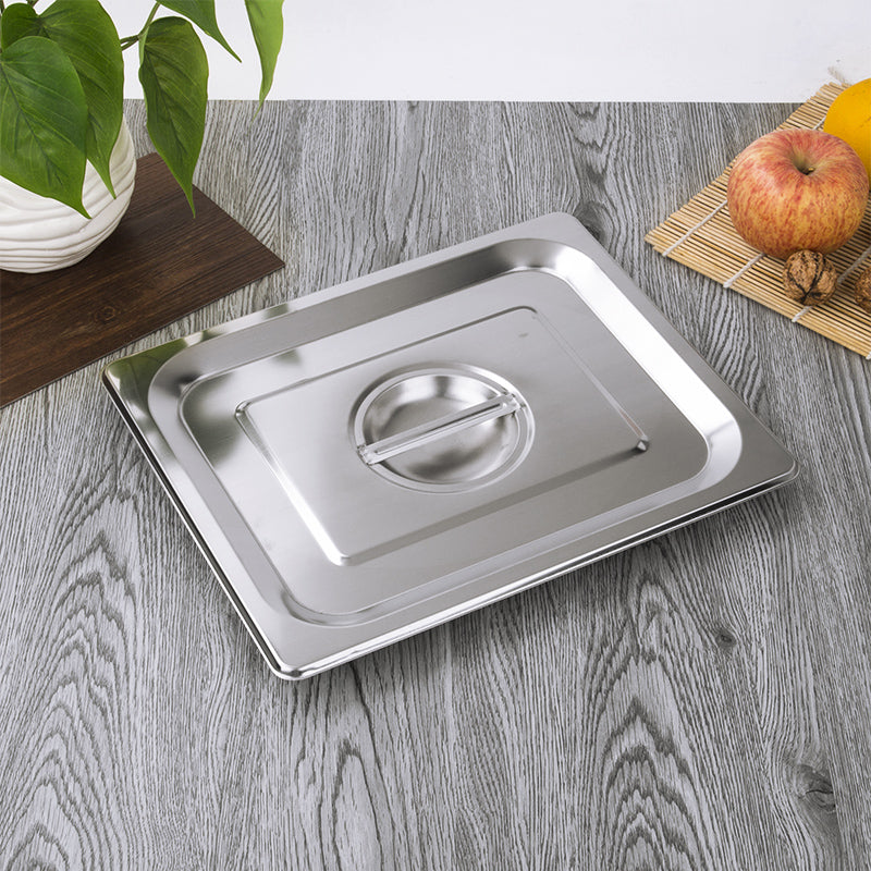 Paslanmayan poladdan qapaqlı hövzə kvadrat hövzə 1/2 qızardılmış kvadrat qazan yeməkxana yemək hövzəsi bufet boşqab fast food yük maşını hövzəsi