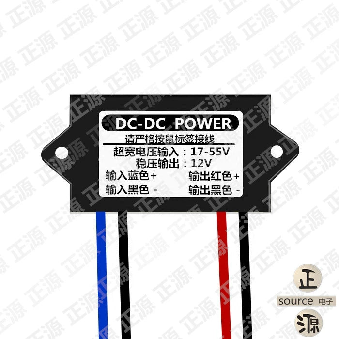 55v48v36v24v - 12v6a DC Düşmə Gərginliyi Tənzimləyici Modulu 12V - 5 V6A Suya davamlı güc adapteri