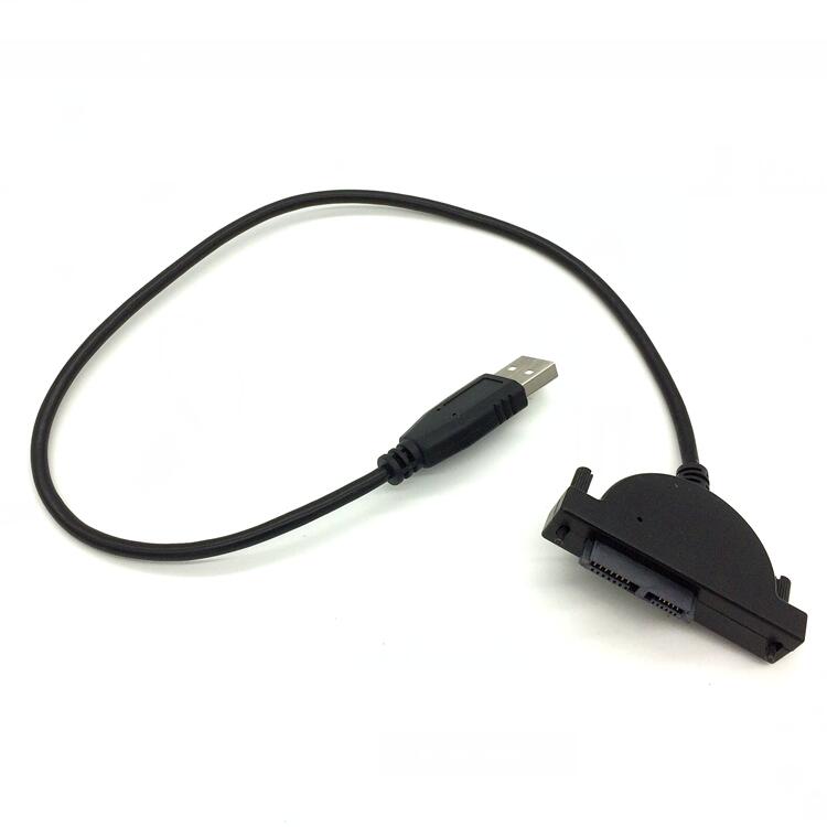 Noutbuk optik sürücüsü SATA-dan USB asan sürücü kabeli xarici optik sürücü qutusu adapter kabeli USB xarici 7+6 çevirmə kabeli