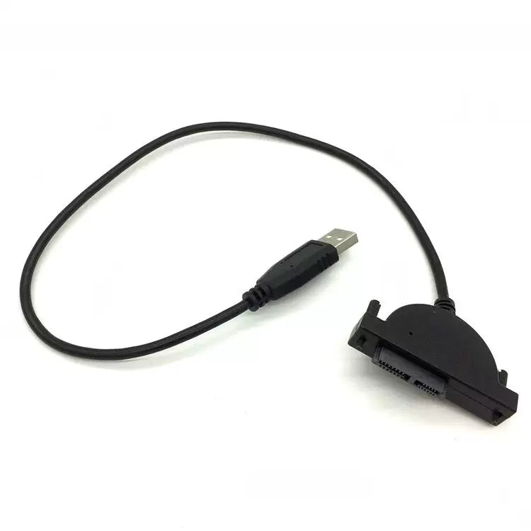 Noutbuk optik sürücüsü SATA-dan USB asan sürücü kabeli xarici optik sürücü qutusu adapter kabeli USB xarici 7+6 çevirmə kabeli