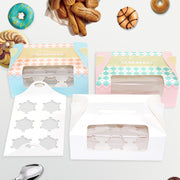 Tək 1/2/3/4/6/12 ədəd portativ pəncərə cupcake qutusu mus kəpək puding şüşəsi yumurta tart qablaşdırma qutusu