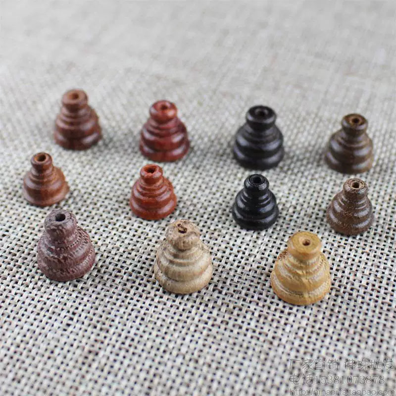 Təbii səndəl ağacı Budda başı bərk ağac paqoda papaqları DIY bilərziklər Budda muncuqları zərgərlik aksesuarları kiçik badımcan başı qırmızı səndəl ağacı qara ağac