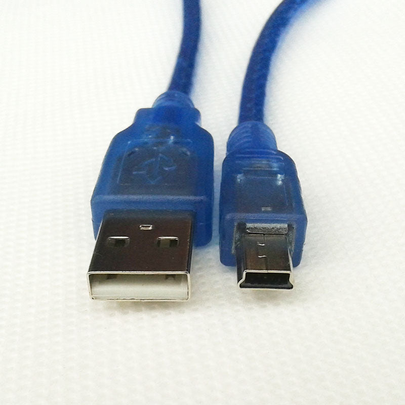 USB-dən Mini 5P pilləli şarj məlumat kabeli Kompüter MP3 MP4 universal 5 pinli T tipli interfeys kabeli