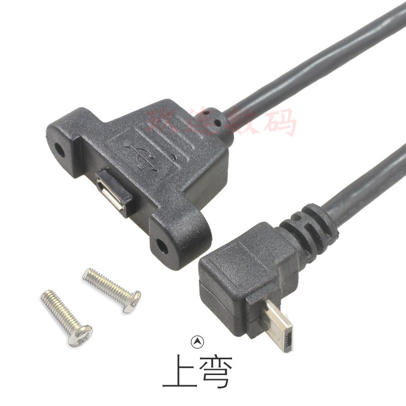 Dirsək Mikro USB uzatma kabeli vida deşik qulaqları ilə Mikro usb kişidən qadına uzatma yuxarı, aşağı, sol və sağ şarj kabellərini, avtomobil sürücülük qeydini, enerji təchizatı kabelini, naviqatorun mis nüvəsini düzəldə bilər