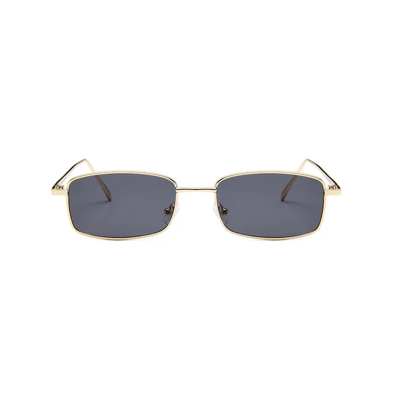 Retro kiçik çərçivəli kvadrat metal eynəklər çərçivəli kişilər üçün günəş eynəkləri, köhnə pul üslubu, qadın günəş eynəyi miyopi dərəcəsi və yüksək səviyyəli hiss ilə təchiz oluna bilər