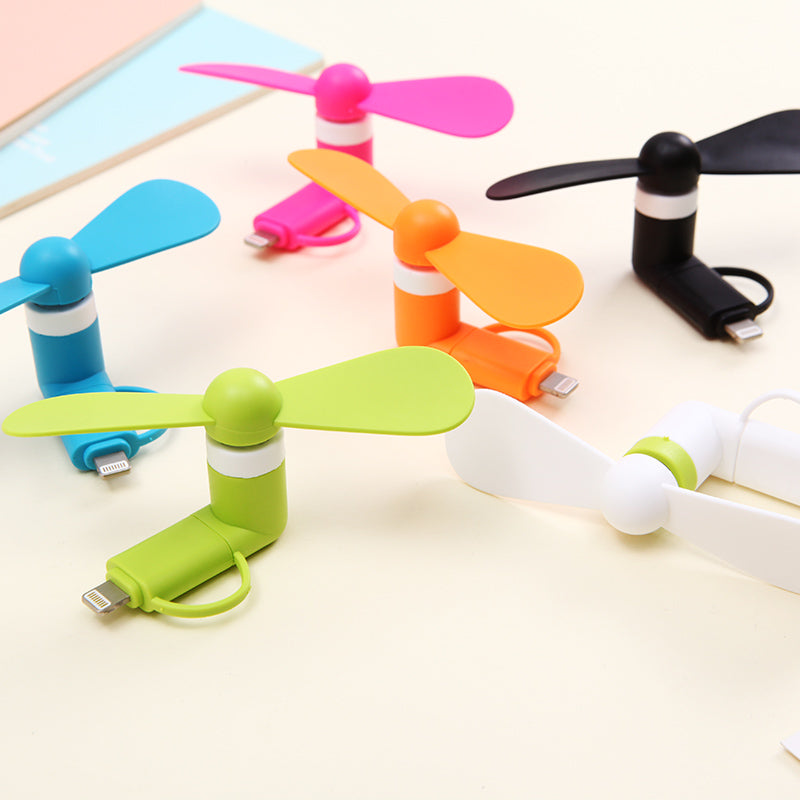 Cib telefonu kiçik ventilyator Mini USB fanatı Apple Samsung Android mobil telefonu ikisi birdə universal yüksək küləkli kiçik elektrik fanatı