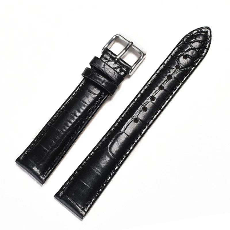 Armani AR0168 AR0169 dana dərisindən hazırlanmış saat qayışları, 22 mm, qara timsah naxışlı orijinal dəri.